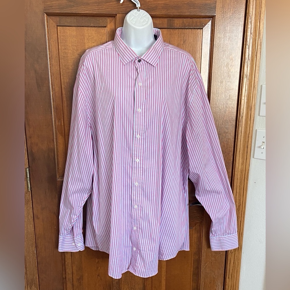 Psycho Bunny Shirt Mens Modern Fit Stretch Button Up Long Sleeve Size 19 38/39